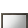 Transition Style Wooden Mirror with Rectangular Shape,Gray and Silver