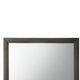 Transition Style Wooden Mirror with Rectangular Shape,Gray and Silver