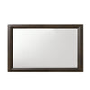 Transition Style Wooden Mirror with Rectangular Shape,Brown and Silver