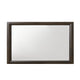 Transition Style Wooden Mirror with Rectangular Shape,Brown and Silver