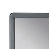 Fabric Upholstered Wooden Frame Mirror with Welt Trim Light Gray BM205582