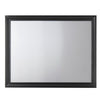 Contemporary Style Wooden Mirror with Raised Frame, Black - BM205585 By Casagear Home