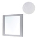 Rectangular Wooden Frame Mirror with Beveled Edges White and Silver BM205634
