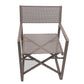 Metal Director Chair with X Shaped Braces Set of 2 Espresso Brown By Casagear Home BM205670