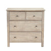 4 Drawer Transitional Style Chest with Wood Grain Details, Gray