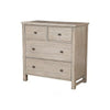 4 Drawer Transitional Style Chest with Wood Grain Details, Gray