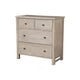 4 Drawer Transitional Style Chest with Wood Grain Details, Gray