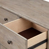 4 Drawer Transitional Style Chest with Wood Grain Details, Gray