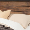 Transitional Two Tone Standard King Bed with Panel Headboard, Brown