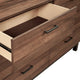 Two Tone Transitional Style Wooden Dresser with 6 Drawers, Brown