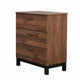 Transitional Style Wooden Chest with 3 Drawers, Small, Brown