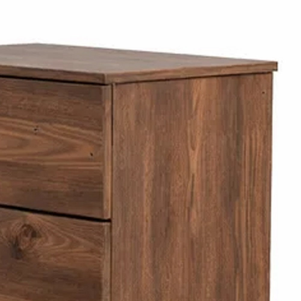 Transitional Style Wooden Chest with 3 Drawers, Small, Brown