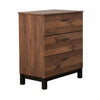 Transitional Style Wooden Chest with 3 Drawers, Small, Brown