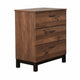 Transitional Style Wooden Chest with 3 Drawers, Small, Brown
