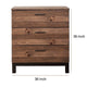 Transitional Style Wooden Chest with 3 Drawers, Small, Brown
