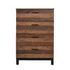 Transitional Style Wooden Chest with 4 Drawers, Large, Brown