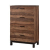 Transitional Style Wooden Chest with 4 Drawers, Large, Brown