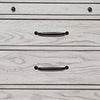 Transitional Style Three Drawer Nightstand with Pull Out Tray, Gray