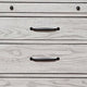 Transitional Style Three Drawer Nightstand with Pull Out Tray, Gray