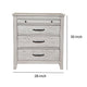 Transitional Style Three Drawer Nightstand with Pull Out Tray, Gray