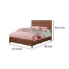 Transitional Style Full Size Bed with Panel Design, Brown