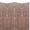 Textured and Bark Designed Wooden 4 Panel Room Divider Natural Brown BM205777