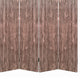 Textured and Bark Designed Wooden 4 Panel Room Divider Natural Brown BM205777