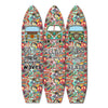 Beach Themed Surfboard Shaped 3 Panel Room Divider, Multicolor