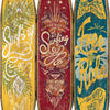 Beach Themed Surfboard Shaped 3 Panel Wooden Room Divider, Multicolor