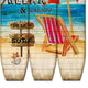 Room Divider | Surfboard Shape | Lounge & Umbrella Print | Multicolor
