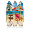 Room Divider | Surfboard Shape | Lounge & Umbrella Print | Multicolor
