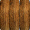 Plank Style Surfboard Shaped 3 Panel Wooden Room Divider Brown BM205782