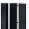 Chalkboard and Wooden 3 Panel Room Divider Black and White BM205784