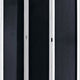 Chalkboard and Wooden 3 Panel Room Divider Black and White BM205784