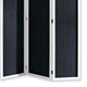 Chalkboard and Wooden 3 Panel Room Divider Black and White BM205784