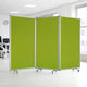 Wooden 3 Panel Room Divider with Interconnected Square Blocks, Brown