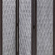 Wooden 3 Panel Room Divider with Textured Diamond Pattern Gray and Black BM205788