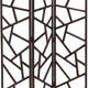 Wooden 3 Panel Room Divider with Intricate Design Espresso Brown BM205790