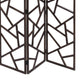 Wooden 3 Panel Room Divider with Intricate Design Espresso Brown BM205790