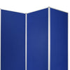 Accordion Style Fabric Upholstered 3 Panel Room Divider Blue and Gray BM205792