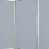 Accordion Style Fabric Upholstered 3 Panel Room Divider Gray BM205793