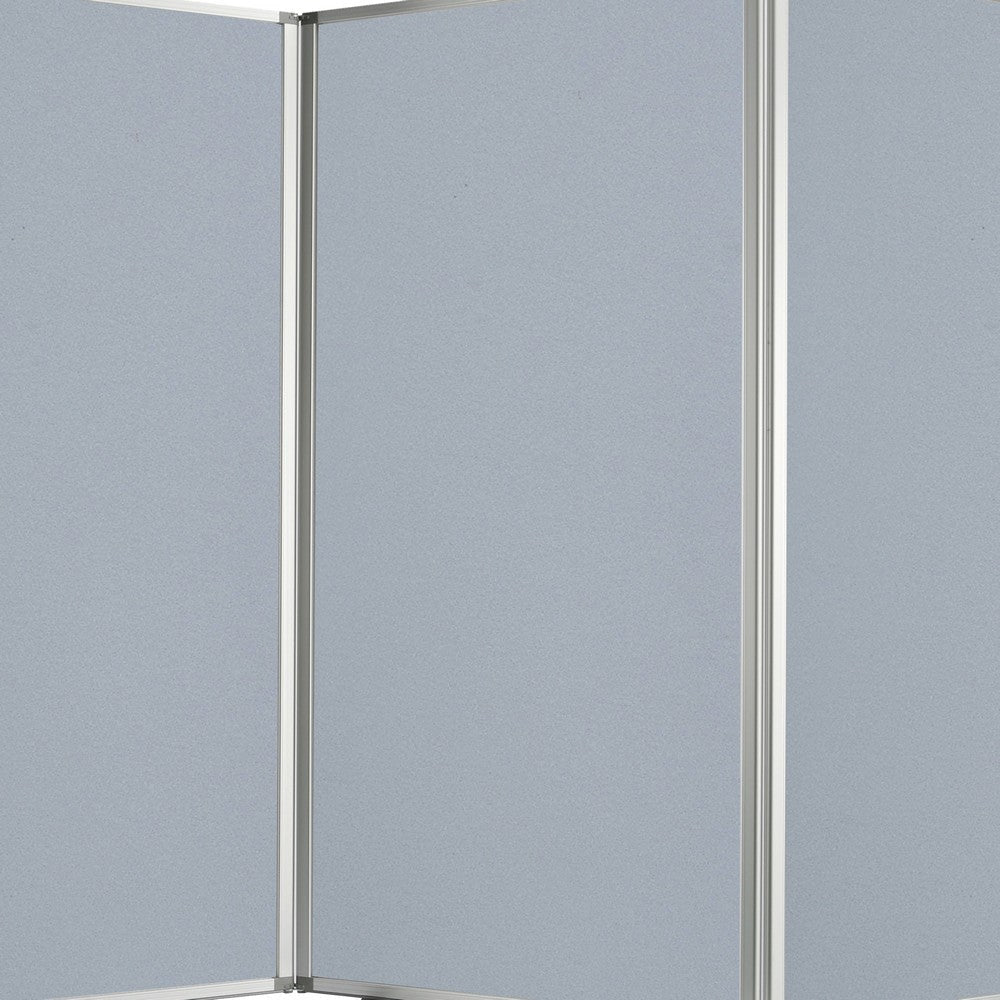 Accordion Style Fabric Upholstered 3 Panel Room Divider Gray BM205793