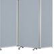 Accordion Style Fabric Upholstered 3 Panel Room Divider Gray BM205793