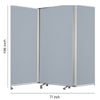 Accordion Style Fabric Upholstered 3 Panel Room Divider Gray BM205793