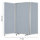 Accordion Style Fabric Upholstered 3 Panel Room Divider Gray BM205793
