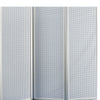 Accordion Style Metal 3 Panel Room Divider with Perforated Details White BM205795