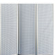 Accordion Style Metal 3 Panel Room Divider with Perforated Details White BM205795