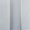 Accordion Style Metal 3 Panel Room Divider with Perforated Details White BM205795