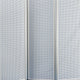 Accordion Style Metal 3 Panel Room Divider with Perforated Details White BM205795