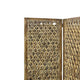 Woven Seagrass 3 Panel Wooden Room Divider Natural Brown BM205797